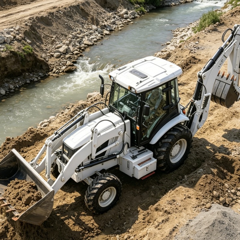 Heavy Equipment Work - 로더 백호 산업용 4륜 구동 토공