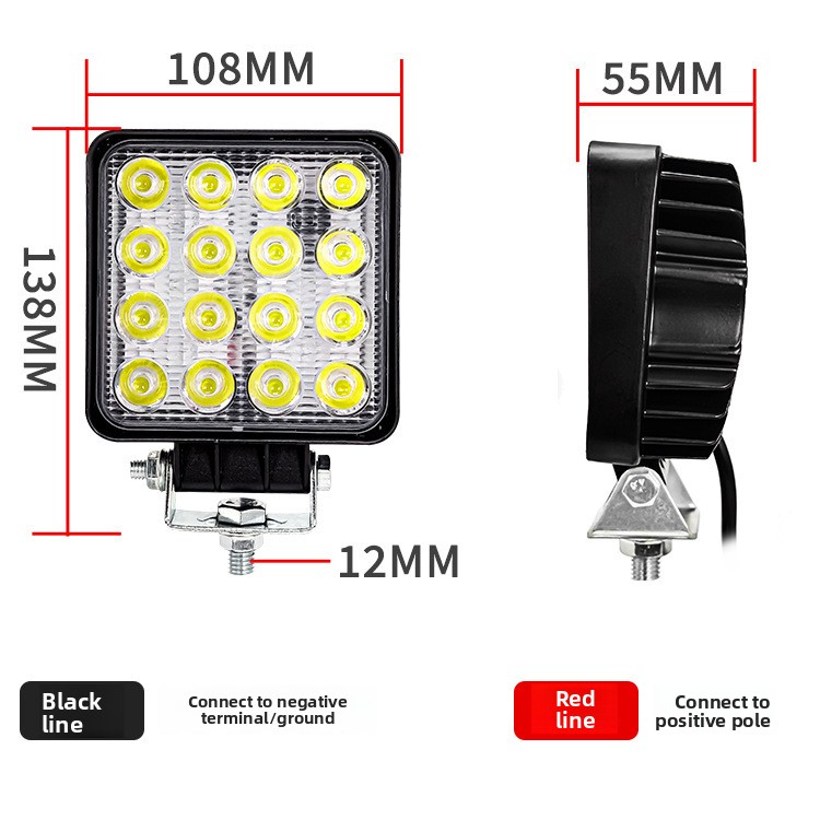 48W 16LED 4인치 12V 24V LED 작업등  - Heavy Equipment Work 리뷰 및 가격