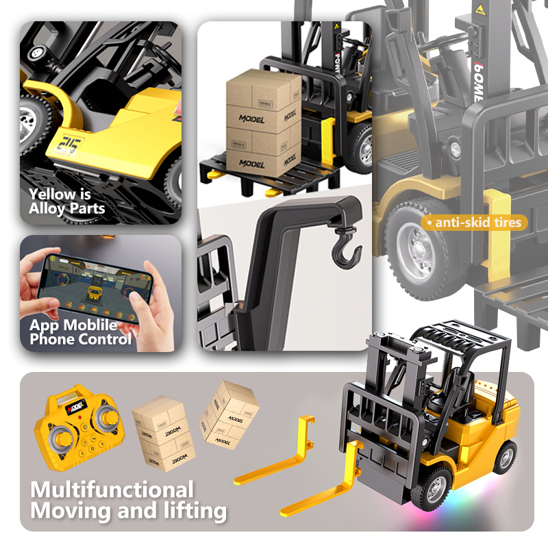 1:64 미니 원격 제어 지게차 크레인 세트, 원격 제 - Heavy Equipment Operation 리뷰 및 가격